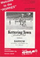Kettering Town v Barrow 16-Nov-1985