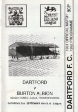 Dartford v Burton Albion 21-Sep-1991