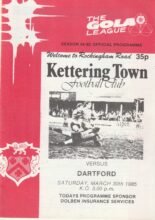 Kettering Town v Dartford 30-Mar-1985