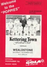 Kettering Town v Wealdstone 23-Nov-1985