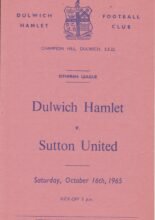 Dulwich Hamlet v Sutton United 16-Oct-1965