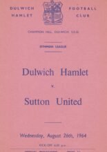 Dulwich Hamlet v Sutton United 26-Aug-1964