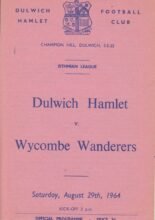 Dulwich Hamlet v Wycombe Wanderers 29-Aug-1964