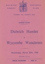 Dulwich Hamlet v Wycombe Wanderers 30-Mar-1966