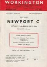 Workington v Newport County 24-Feb-1964
