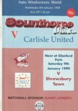 Scunthorpe United v Carlisle United 06-Jan-1999