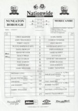Nuneaton Borough v Morecambe  21-Jan-2003