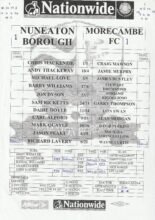 Nuneaton Borough v Morecambe  03-Apr-2001
