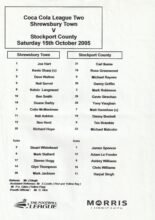 Shrewsbury Town v Stockport County 15-Oct-2005