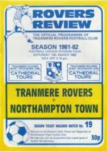 Tranmere Rovers v Northampton Town 13-Mar-1982