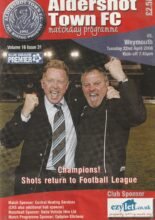 Aldershot Town v Weymouth 22-Apr-2008