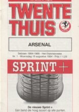 FC Twente Enschede v Arsenal  15-Aug-1984