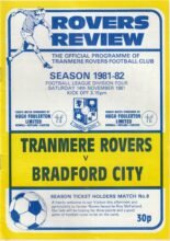 Tranmere Rovers v Bradford City 14-Nov-1981