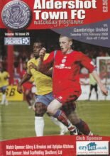Aldershot Town v Cambridge United 12-Feb-2008