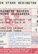 Tranmere Rovers v Crewe Alexandra 27-Oct-1989