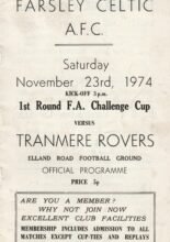 Farsley Celtic v Tranmere Rovers 23-Nov-1974