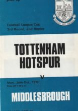 Tottenham Hotspur v Middlesbrough 30-Oct-1972