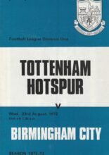 Tottenham Hotspur v Birmingham City 23-Aug-1972