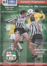 Forest Green Rovers v Hereford United  31-Mar-2001