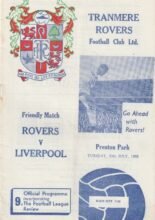 Tranmere Rovers v Liverpool 30-Jul-1968