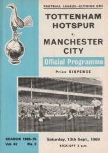 Tottenham Hotspur v Manchester City 13-Sep-1969