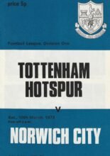 Tottenham Hotspur v Norwich City 10-Mar-1973