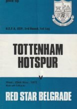 Tottenham Hotspur v Red Star Belgrade 29-Nov-1972
