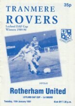 Tranmere Rovers v Rotherham United 15-Jan-1991