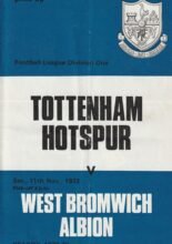 Tottenham Hotspur v West Bromwich Albion 11-Nov-1972