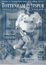 Tottenham Hotspur Reserves v West Ham United Reserves 12-Oct-1999