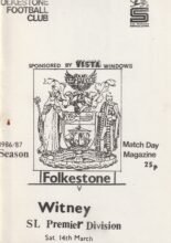 Folkestone v Witney Town 14-Mar-1987