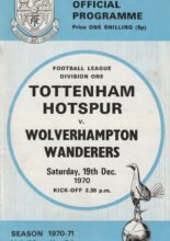 Tottenham Hotspur v Wolverhampton Wanderers 19-Dec-1970