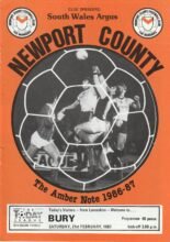 Newport County v Bury 21-Feb-1987