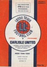 Luton Town v Carlisle United 28-Sep-1974