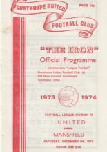 Scunthorpe United v Mansfield Town 08-Dec-1973