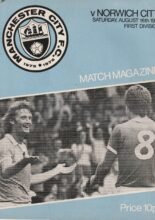 Manchester City v Norwich City 16-Aug-1975