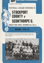 Stockport County v Scunthorpe United 02-Nov-1973