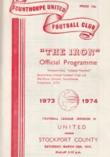 Scunthorpe United v Stockport County 30-Mar-1974