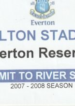 Everton Reserves 2007-08 ticket