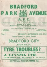 Bradford Park Avenue v Bradford City 15-Sep-1964