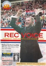 Aldershot Town v Lewes 12-Oct-2002