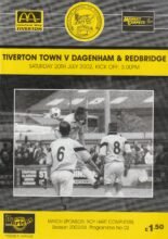 Tiverton Town v Dagenham & Redbridge 20-Jul-2002