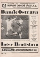 Banik Ostrava v Inter Bratislava 08-Dec-1984