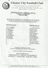 Chester City v Bristol City 01-Aug-2000