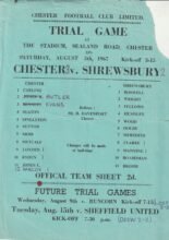 Chester City v Shrewsbury Town 05-Aug-1967