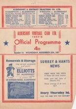 Aldershot v Southampton 25-Dec-1957