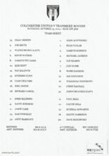 Colchester United v Tranmere Rovers 23-Oct-2004