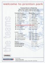 Tranmere Rovers v Bristol City 18-Jan-2003