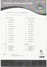 Coventry City v Colchester United 23-Oct-2006