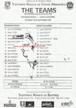 Tranmere Rovers v Crewe Alexandra 30-Sep-2000